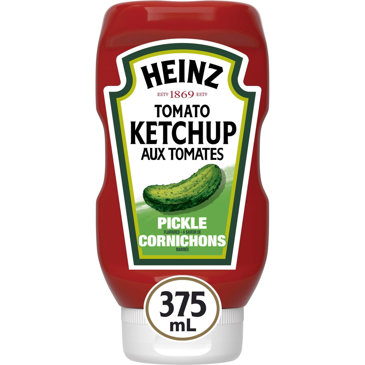 HEINZ botella frente con diseño y fácil exprimido