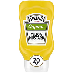 Heinz mostaza pack frente mostrando botella exprimible y marca clara