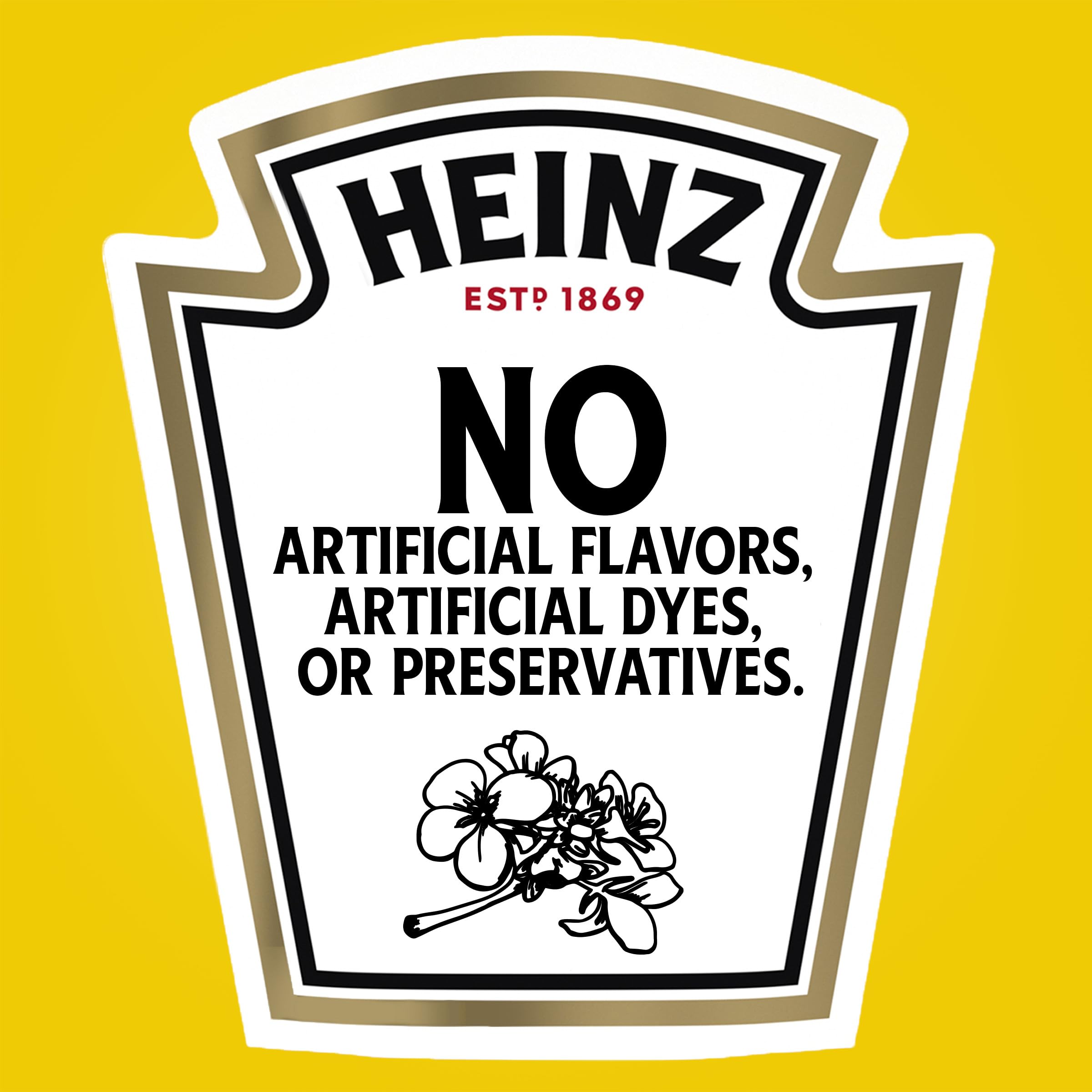 HEINZ sobre junto a regla para escala, tamaño 0,2 oz claro