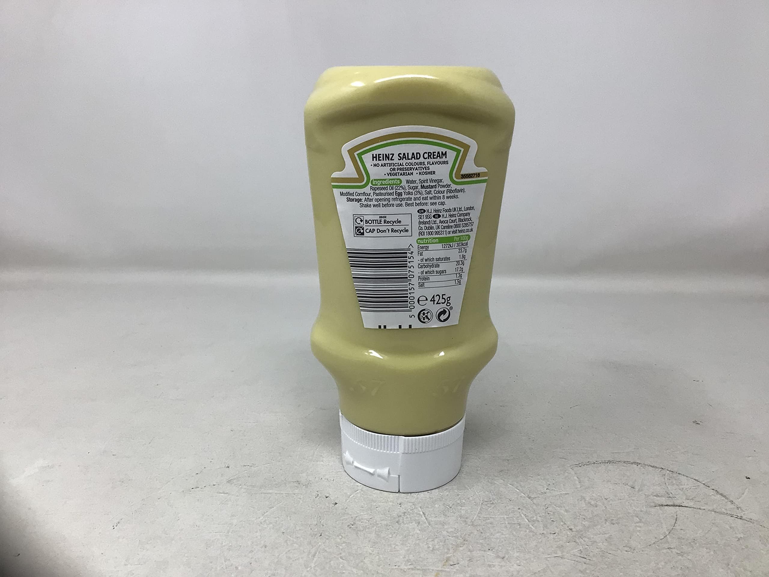 HEINZ textura cremosa en primer plano mostrando untabilidad beneficiosa