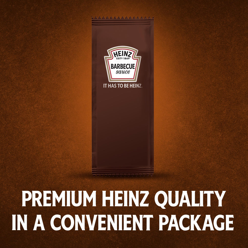 HEINZ textura de salsa barbacoa cercana mostrando consistencia espesa
