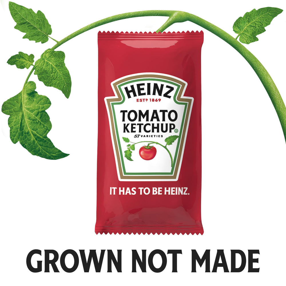 HEINZ etiqueta del sobre 7 g con información clara y práctico