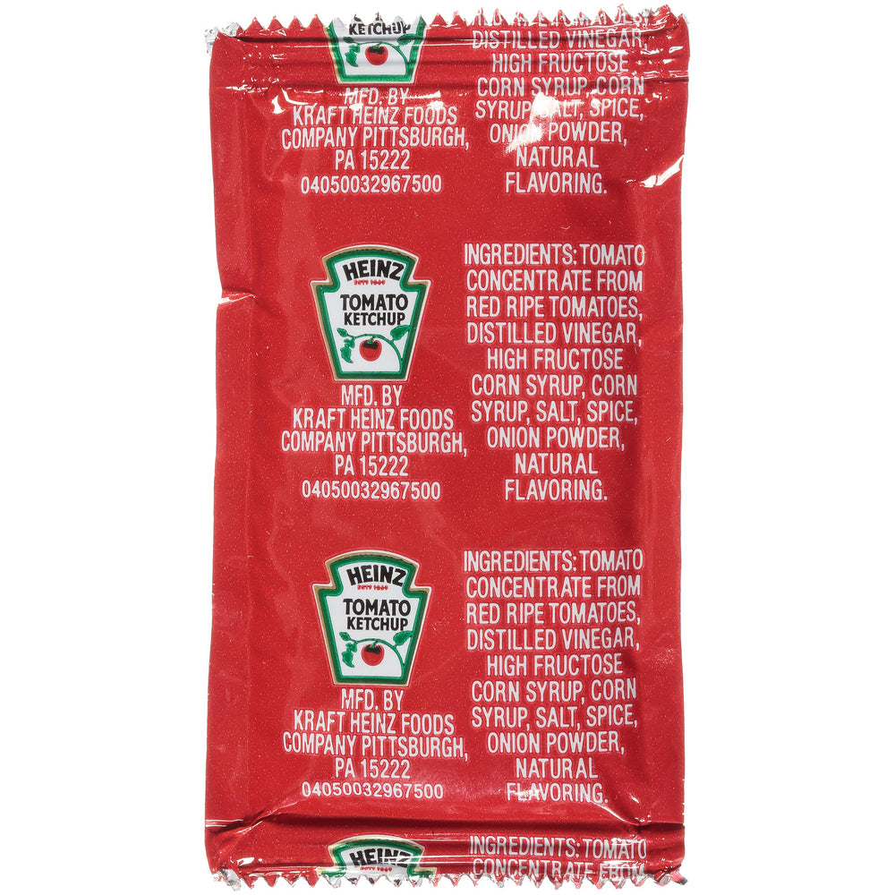 HEINZ sobres colocados en barra de restaurante, servicio ágil