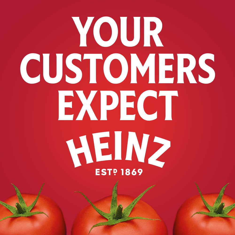 HEINZ comparación de tamaño de sobre al lado de utensilios, ahorro espacio