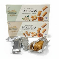 Hellenic Treasures caja doble frontal con porciones envueltas para llevar