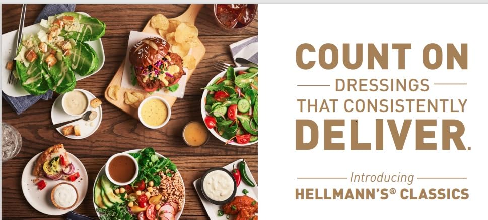 Hellmann's etiqueta nutricional y lista de ingredientes, transparencia para chefs