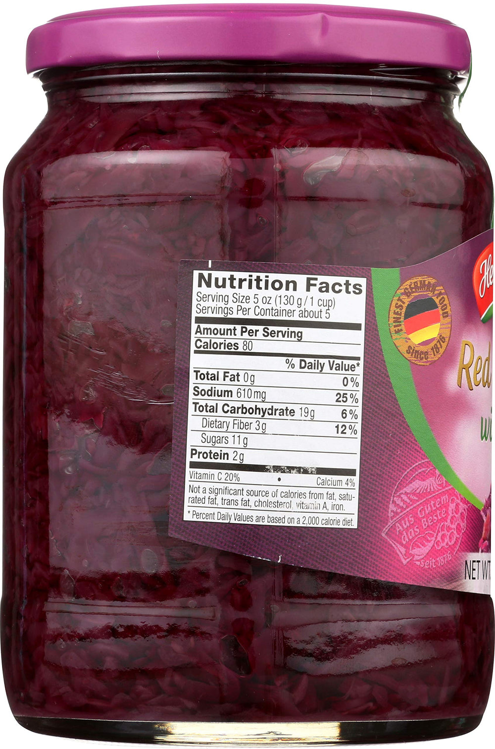 Hengstenberg col roja con manzana como topping en sándwich para realzar sabor