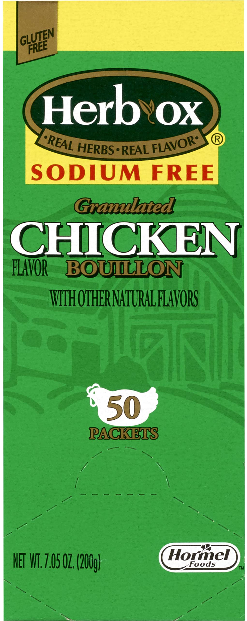 Herb-Ox primer plano del polvo de bouillon mostrando textura concentrada