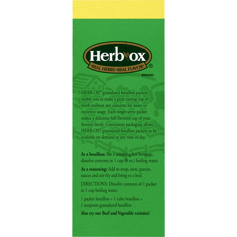 Herb-Ox taza con caldo listo para usar, sabor intenso sin sodio