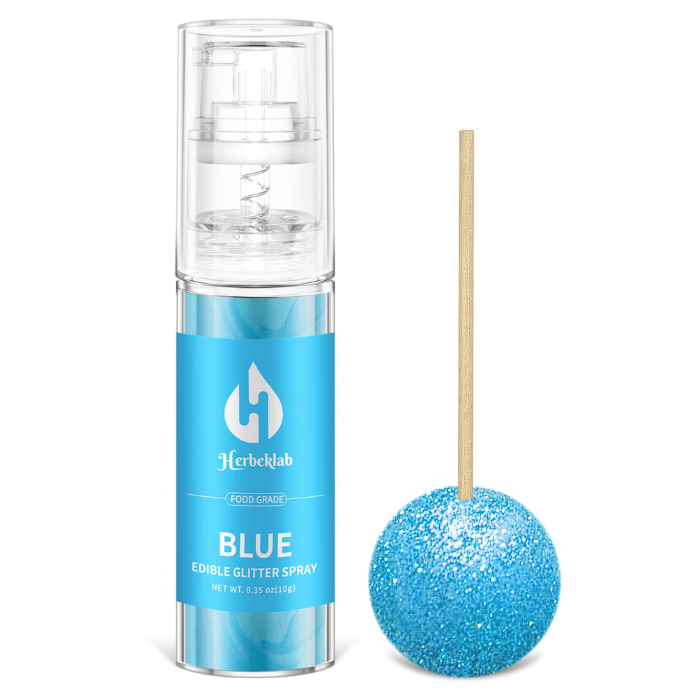 Herbeklab purpurina azul frasco frontal y práctico para decorar