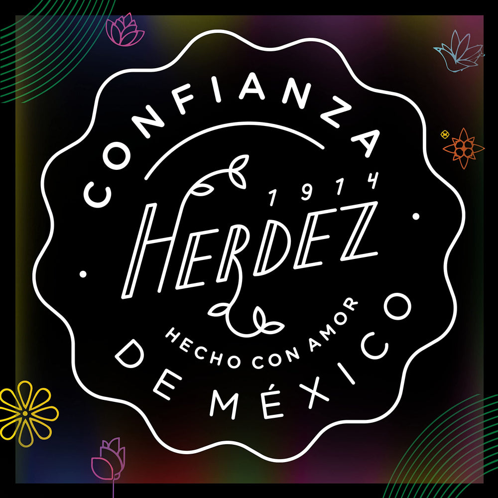 Herdez etiqueta con ingredientes clave y marca visible