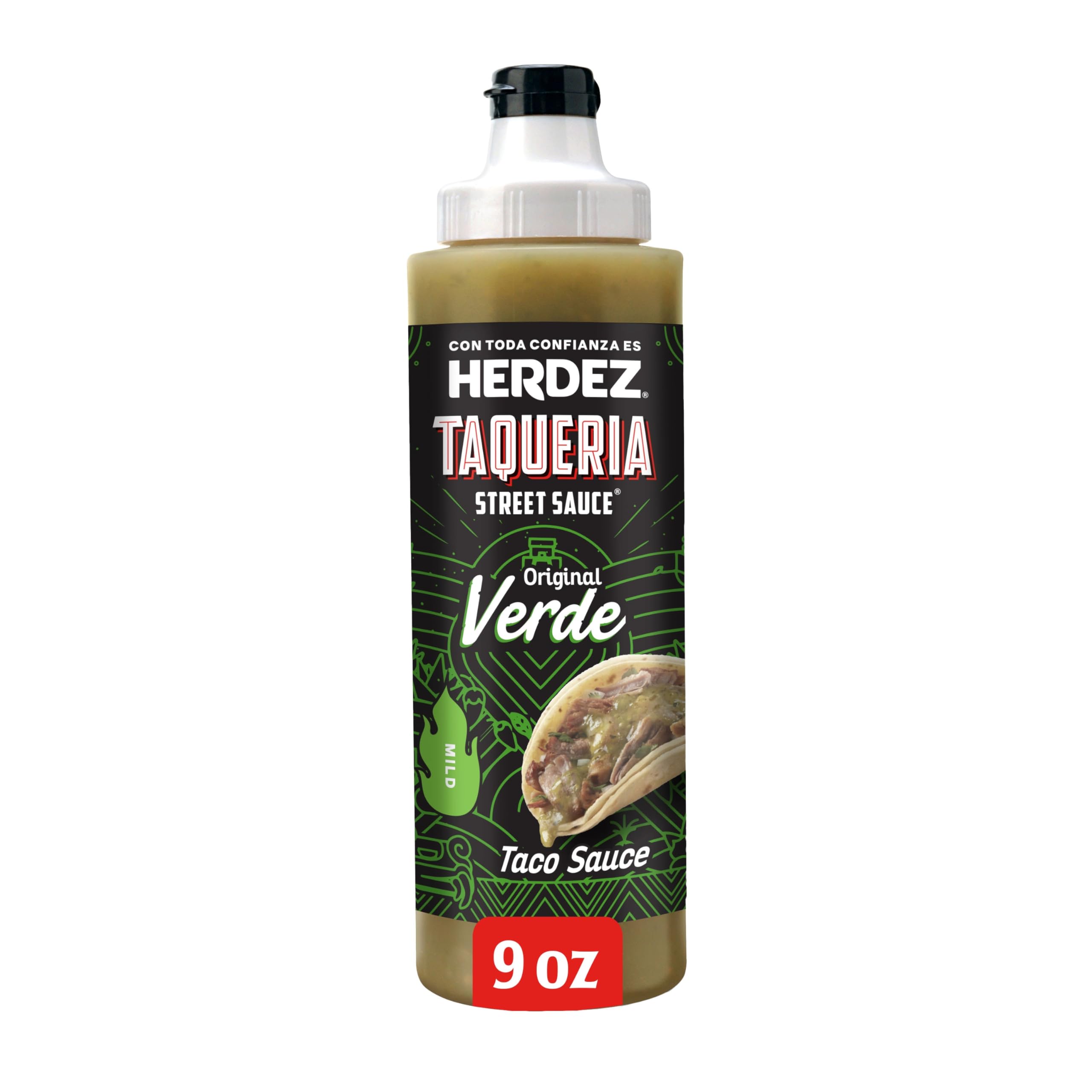 Herdez textura de la salsa verde en cucharada, color y consistencia