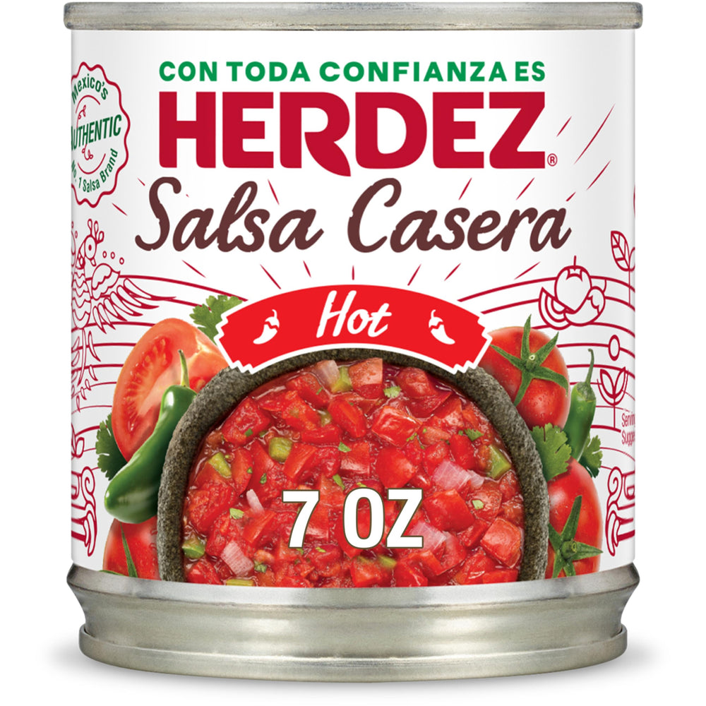Herdez salsa servida en taza lista para añadir a platillos