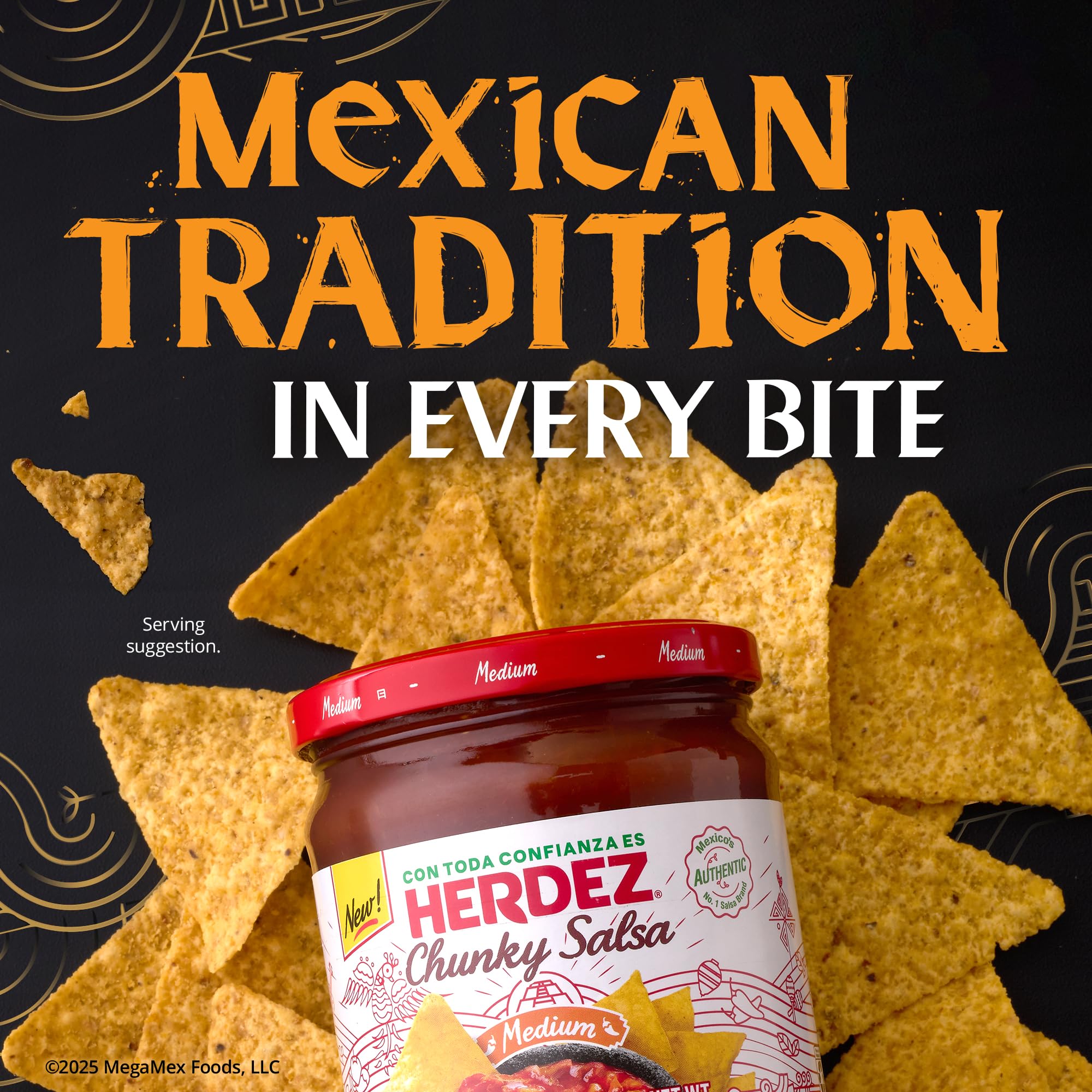 HERDEZ los tres dips juntos listos para servir y compartir en mesa