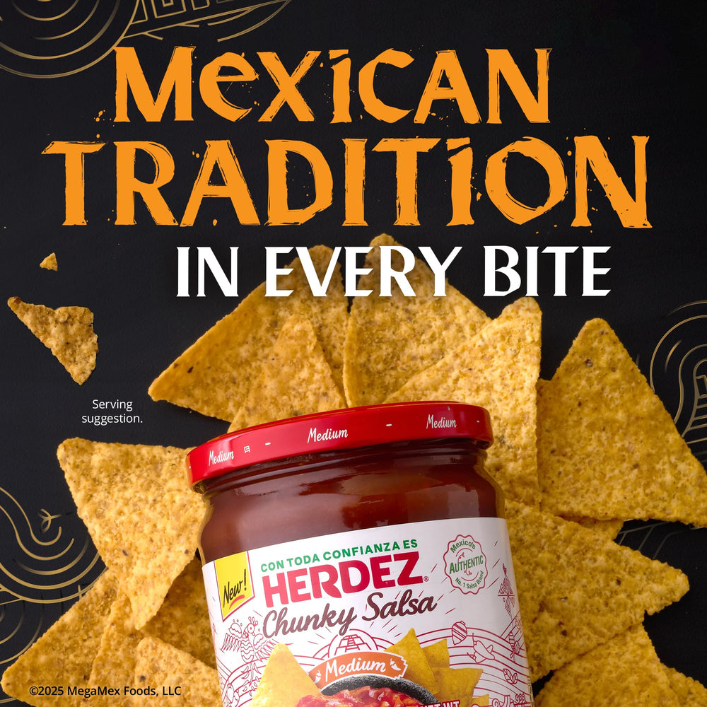 HERDEZ los tres dips juntos listos para servir y compartir en mesa