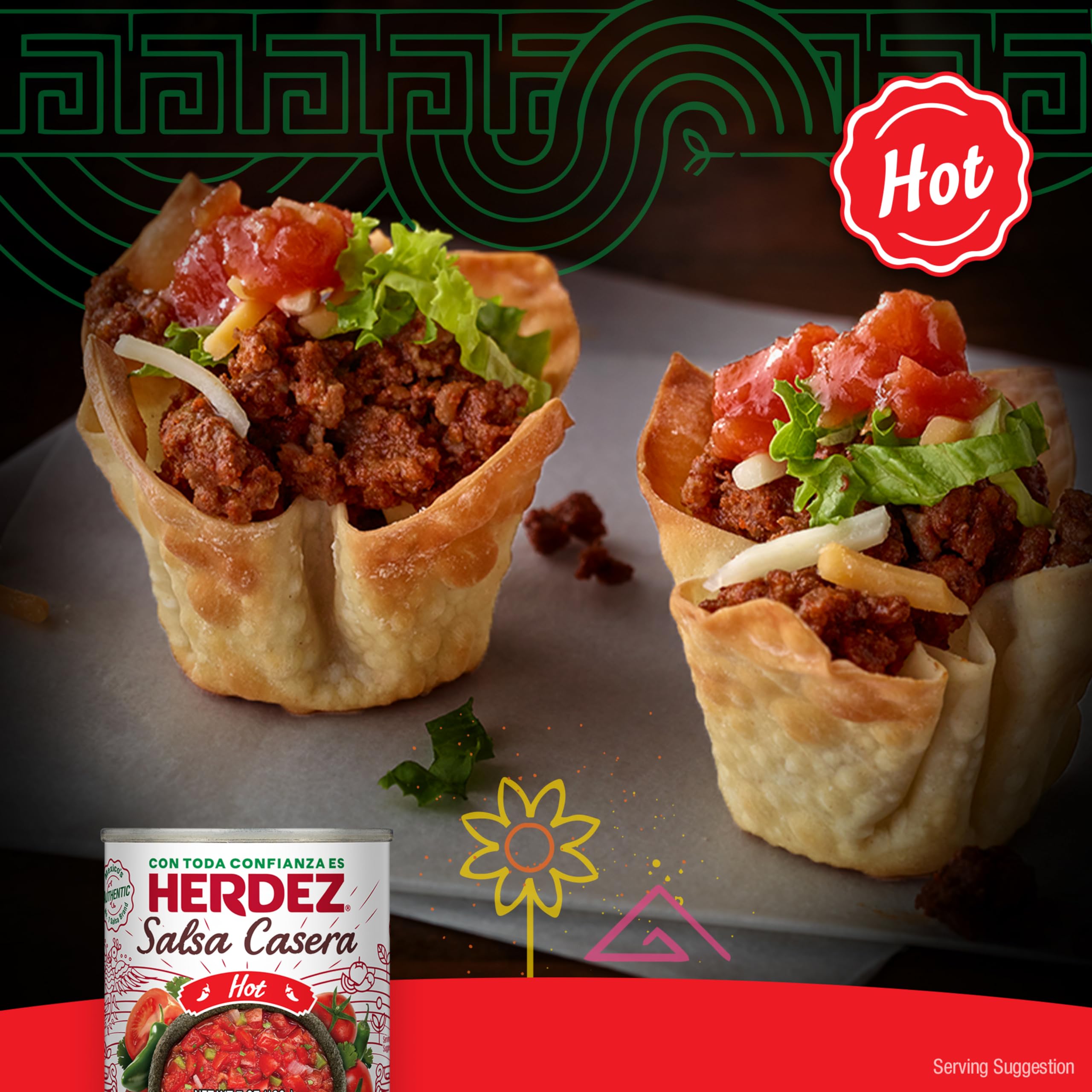 Herdez salsa usada en tacos resaltando sabor y picante