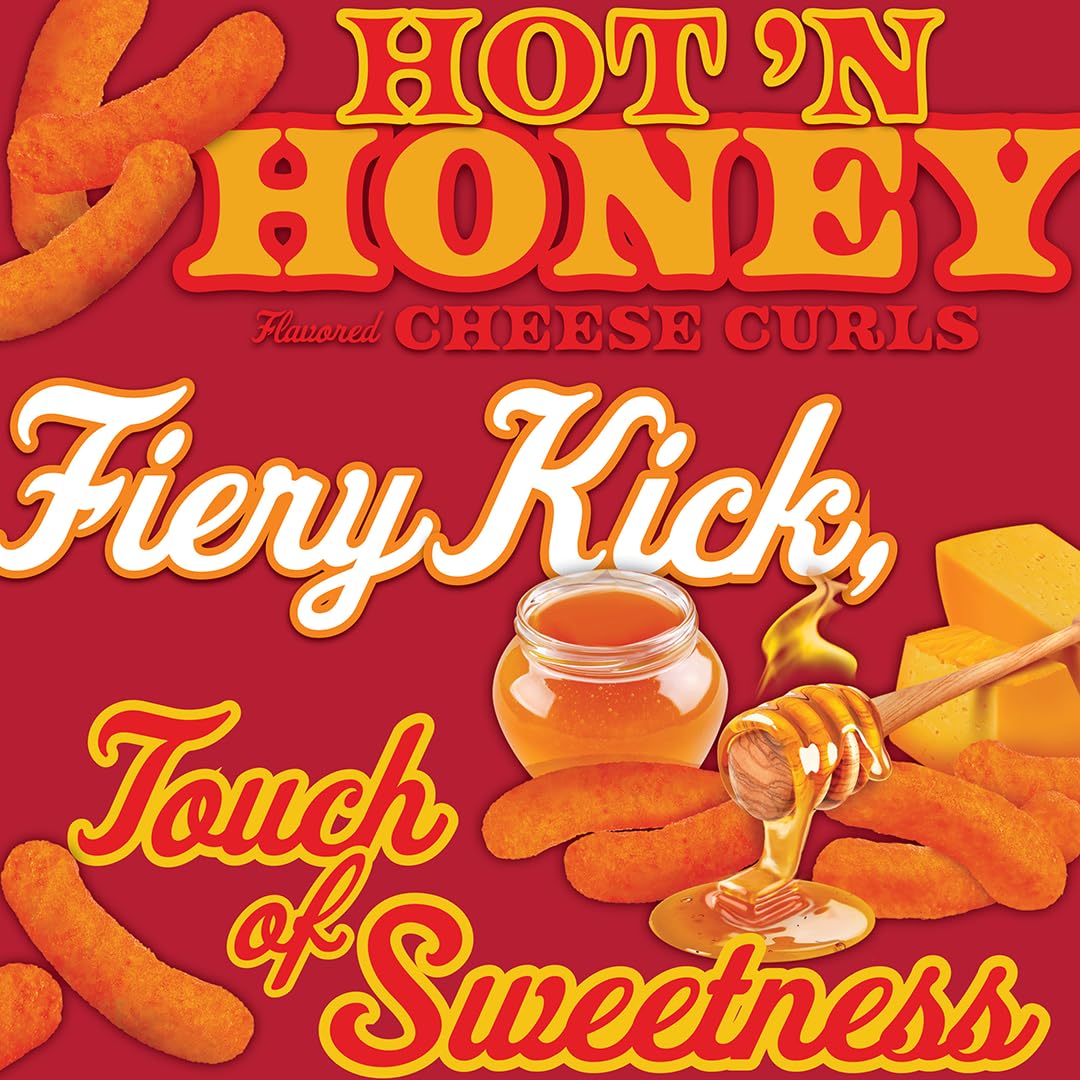 HERR'S presentación Hot & Honey en mesa de fiesta acompañada de bebidas