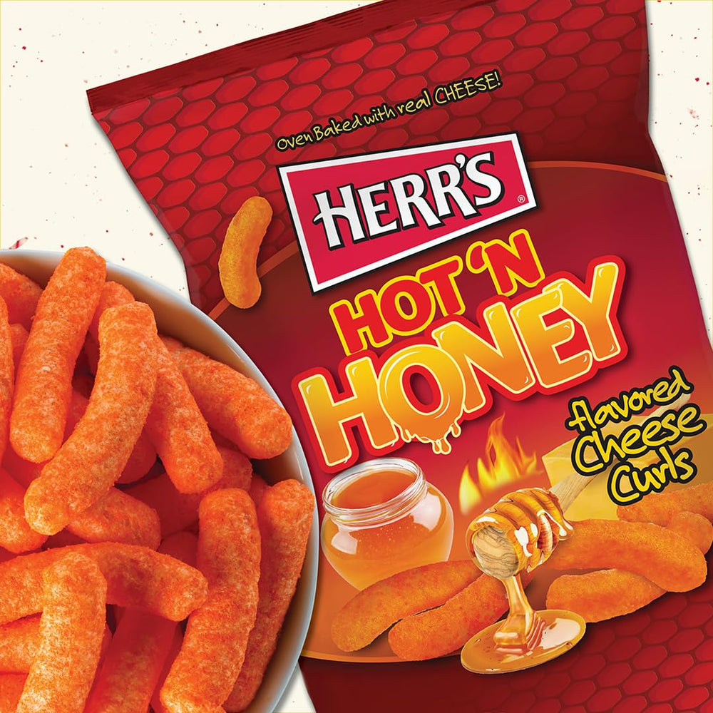 HERR'S bolsa Hot & Honey dentro de una lonchera, conveniente para llevar