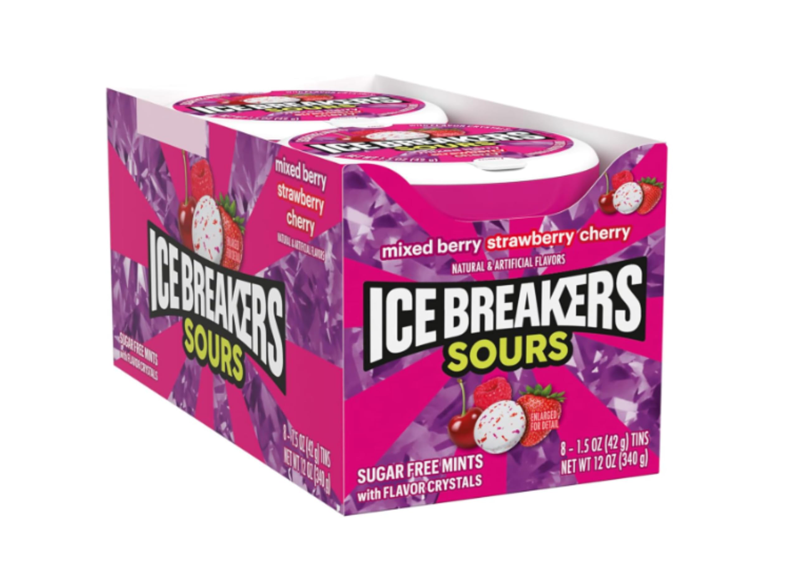 HERSHEY'S Ice Breakers primer plano de la textura que resalta intensidad