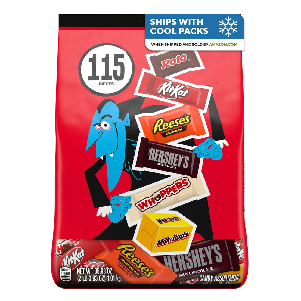 HERSHEY'S paquete frente mostrando mezcla ideal para Halloween