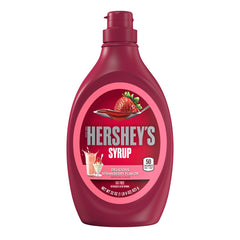 HERSHEY'S botella frontal mostrando etiqueta y uso fácil