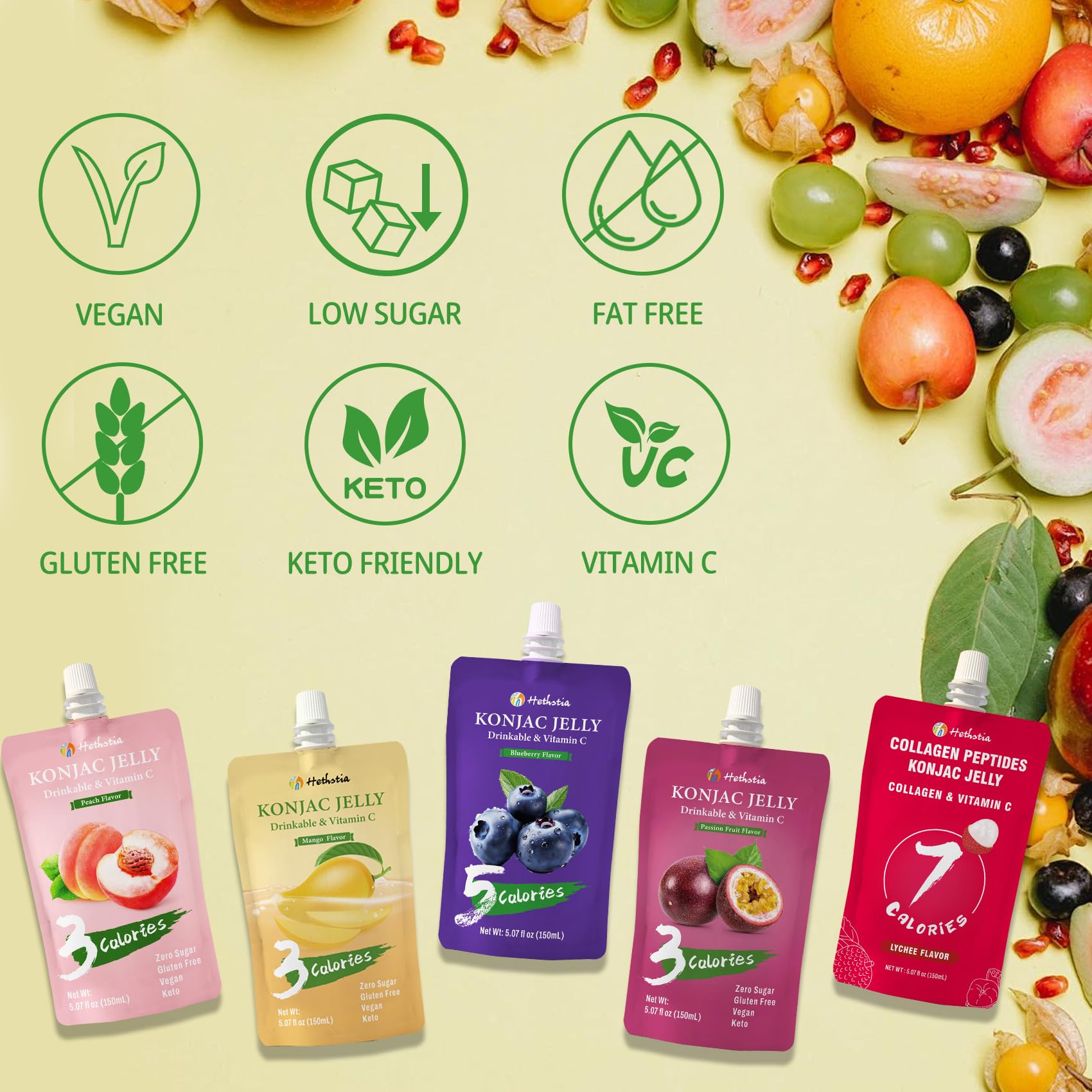 Hethstia detalle de etiqueta con ingredientes y beneficios, transparencia en composición