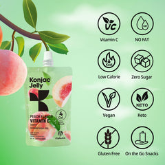 Hethstia textura gel de durazno primer plano, sensación refrescante