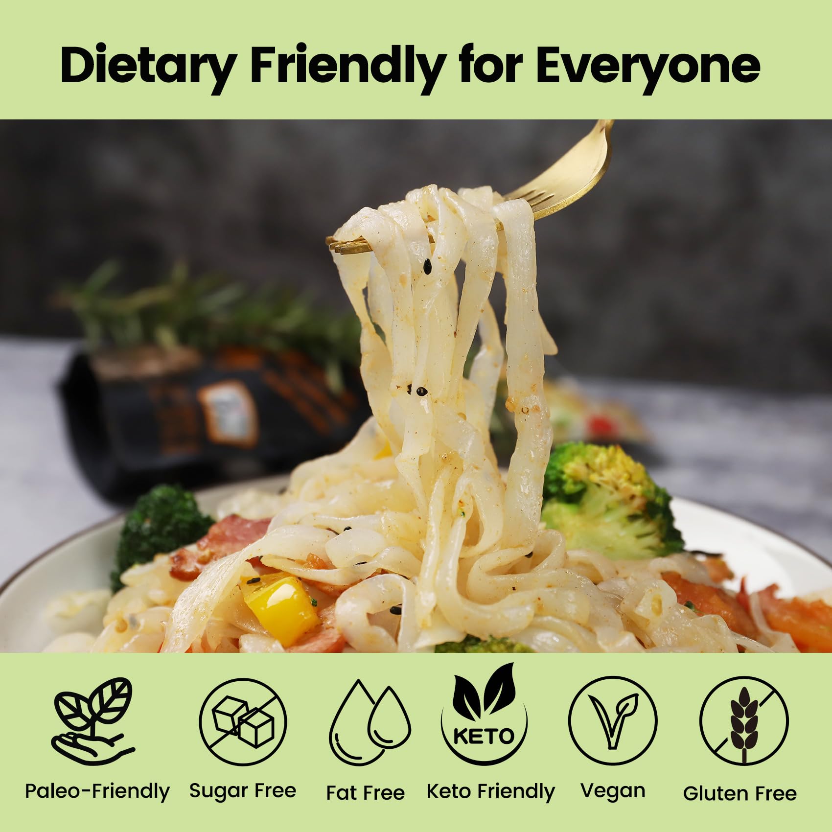 Hethstia fideos servidos en plato vegetariano listos para comer y con sabor