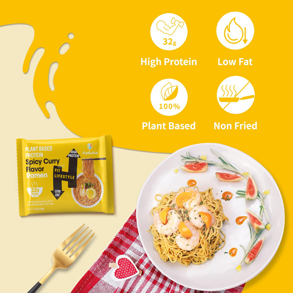 Hethstia tazón de ramen curry picante listo, sabor intenso