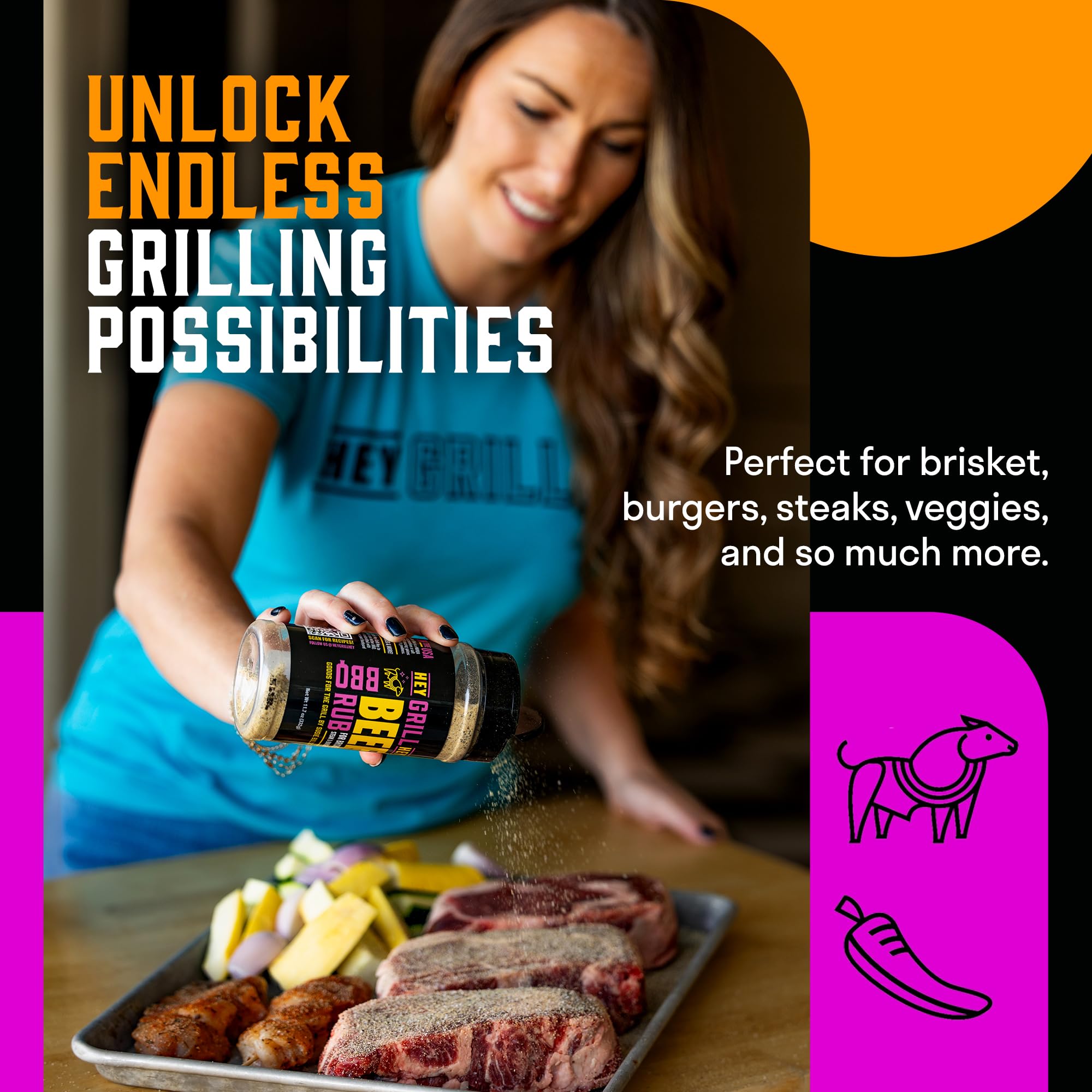 Hey Grill Hey corte de brisket con corteza oscura y apetecible