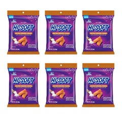 HI-SOFT bolsa abierta con caramelos visibles, muestra cantidad y empaque