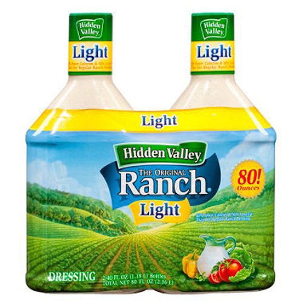 JOGRO Hidden Valley Ranch Light frente del envase mostrando etiqueta y tamaño práctico