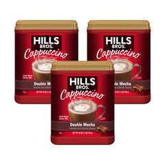 Hills Bros empaque frontal mostrando el pack de 3 y ventaja de cantidad