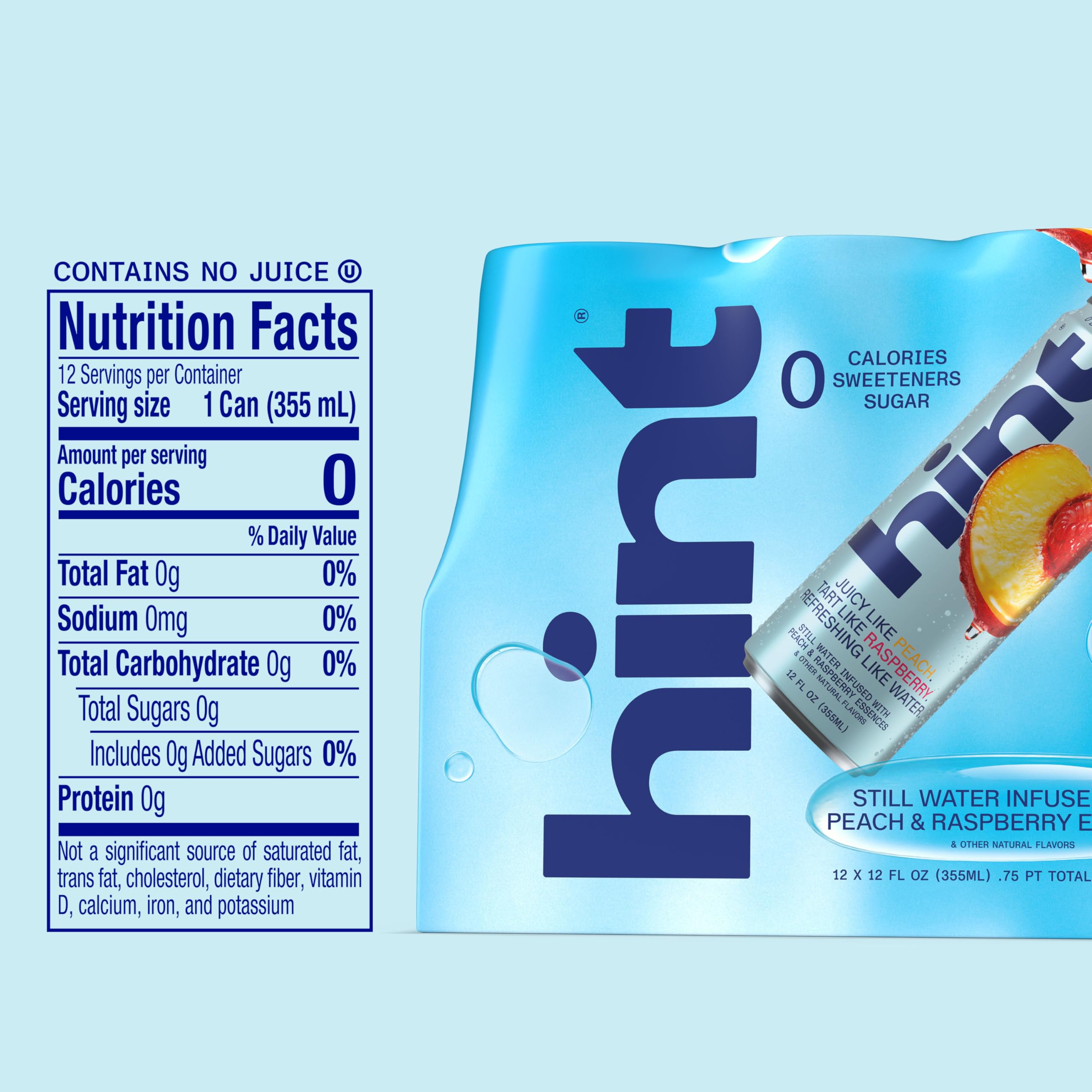 Hint pack de 12 latas en caja ideal para almacenamiento