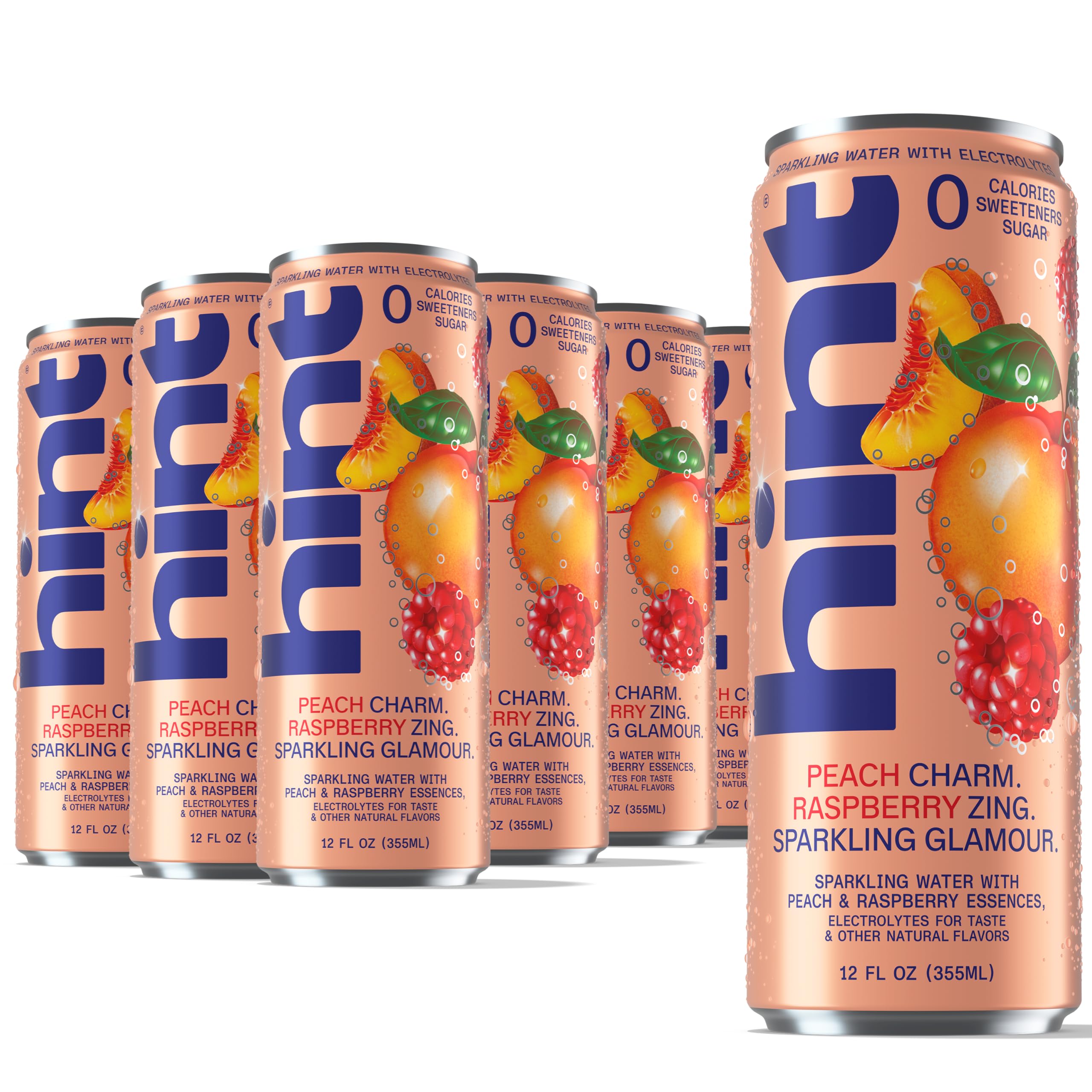 Hint lata frontal Peach Raspberry mostrando diseño y conveniencia