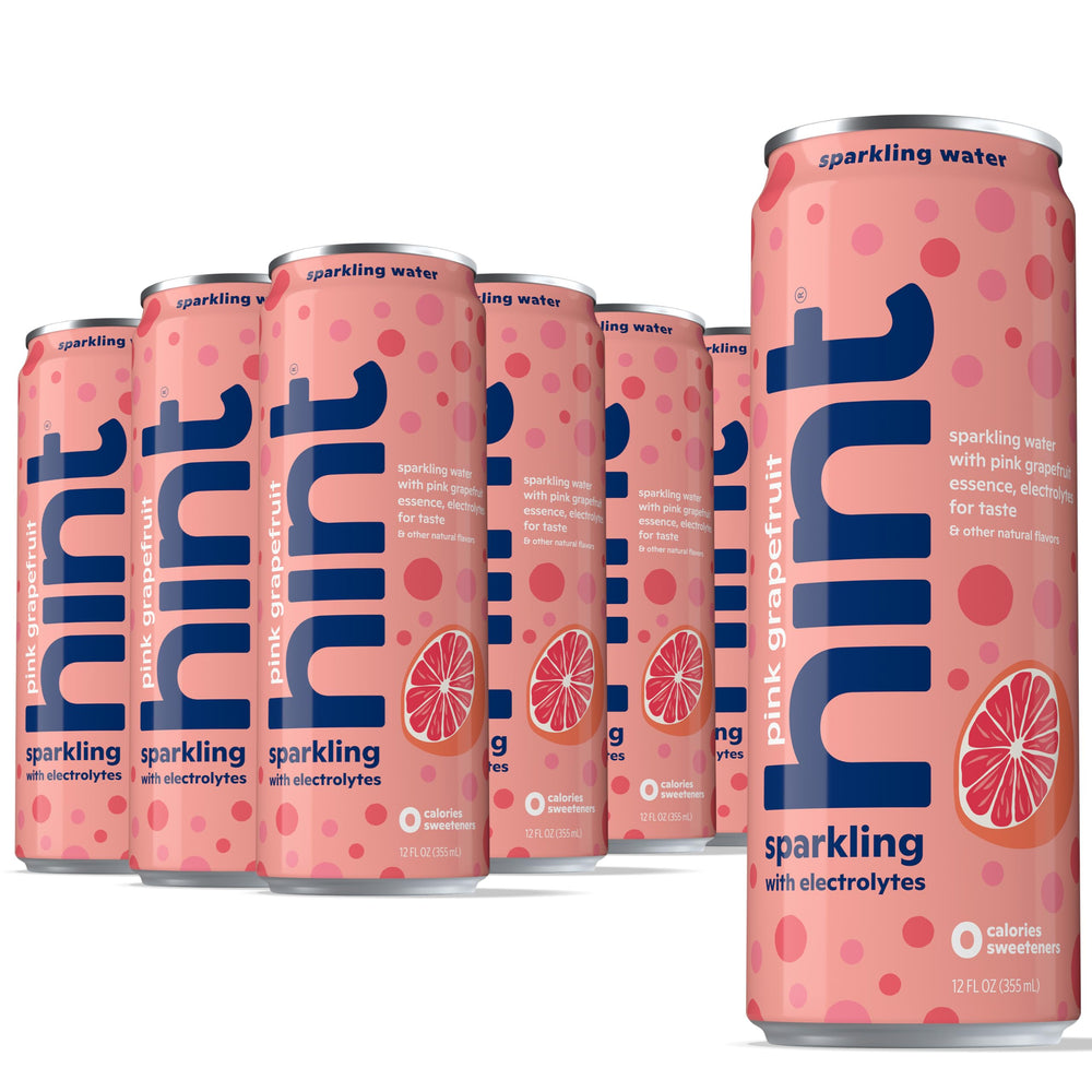 Hint lata frontal Pink Grapefruit mostrando diseño y frescura
