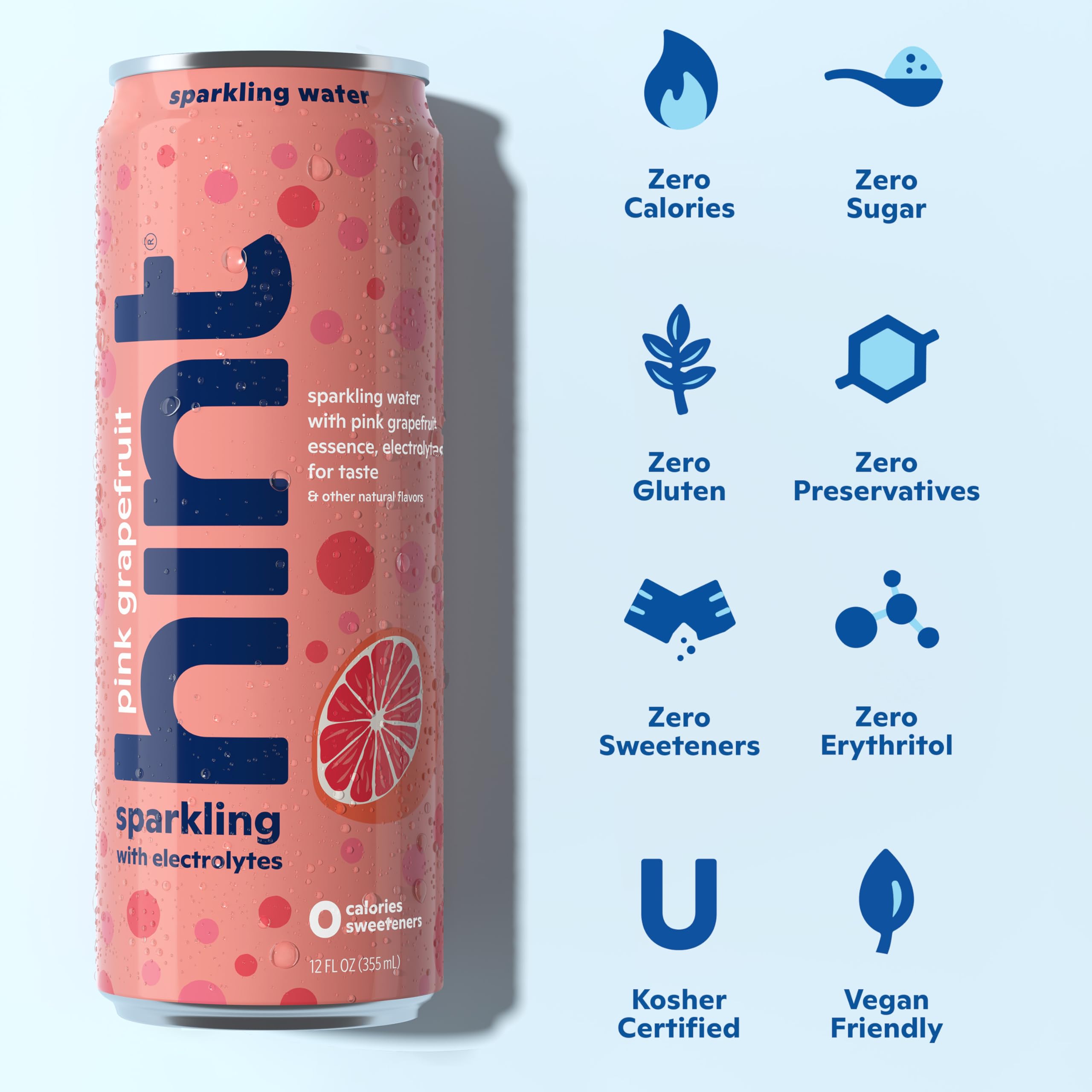 Hint lata abierta Pink Grapefruit con burbujas listas para beber
