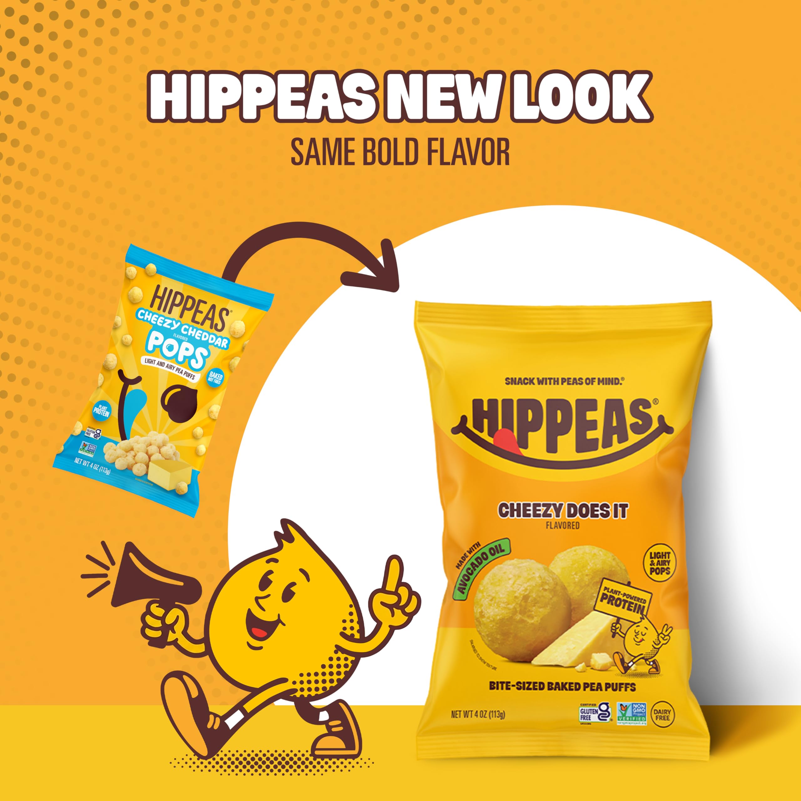 Hippeas puffs en mesa de fiesta sugiriendo uso para reuniones