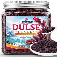 HJUOOKD frasco frontal de dulse 6 oz mostrando envase resellable y beneficio conservación