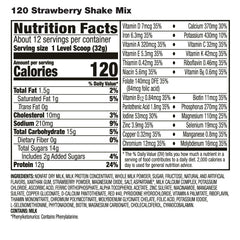 HMR batido de fresa servido listo para beber, rápido y nutritivo