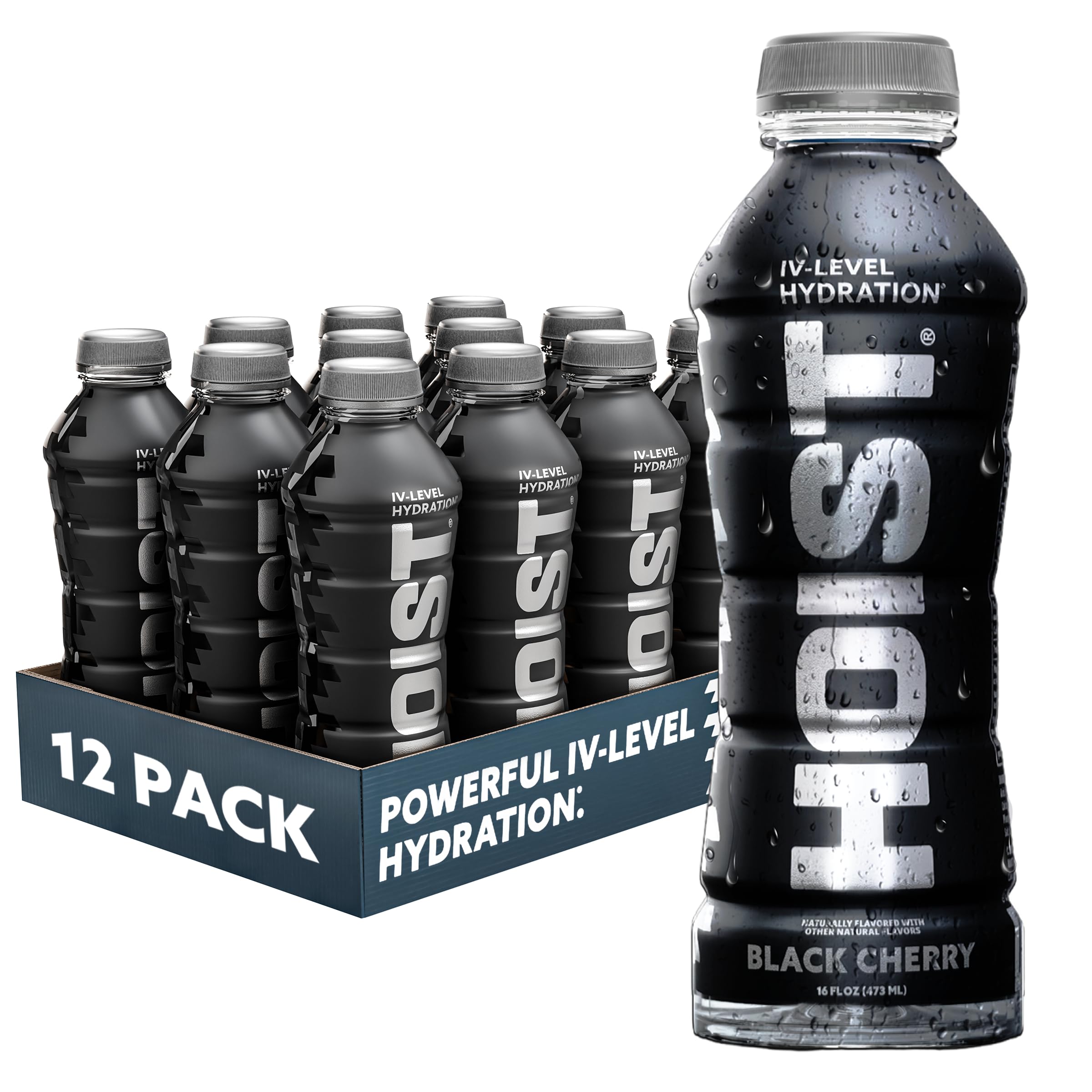 HOIST envase frontal black cherry mostrando diseño y volumen útil