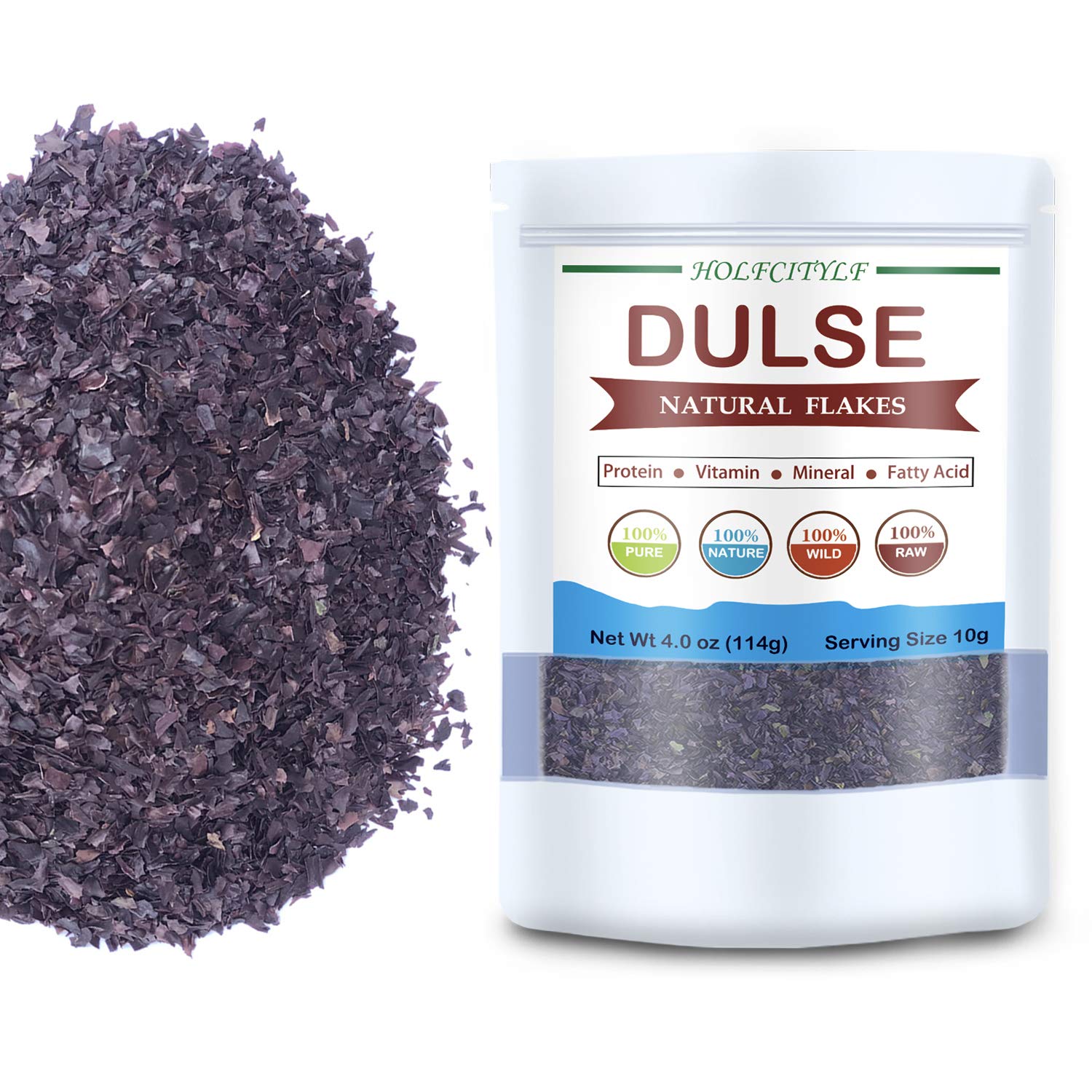 Holfcitylf copos de dulse espolvoreados sobre ensalada para realzar sabor