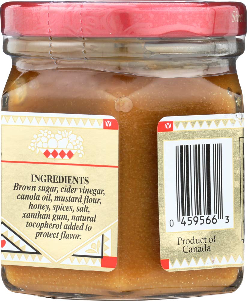 Honeycup mostaza junto a objetos para comparar tamaño y porciones