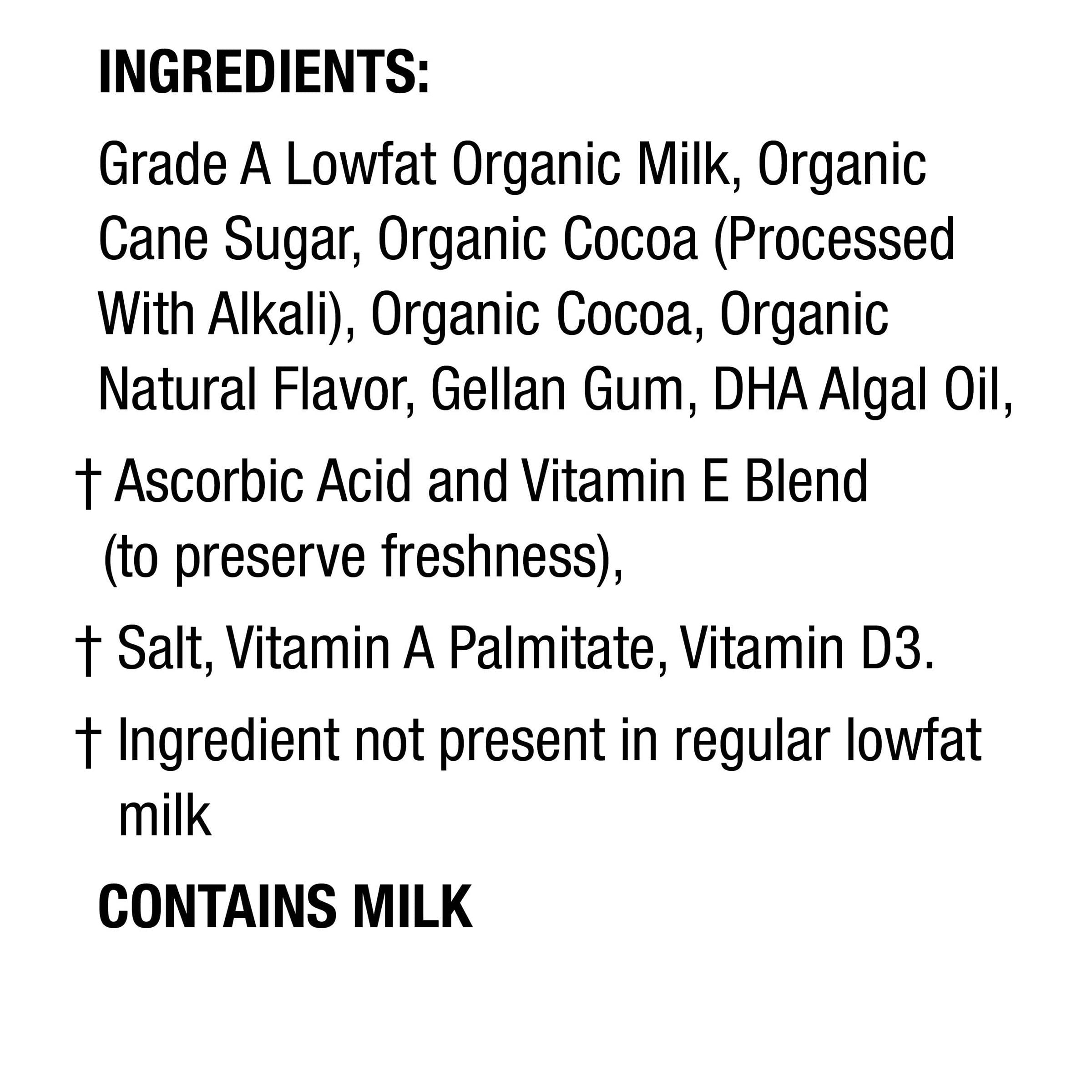 Horizon Organic caja en mano para comparar tamaño y porción