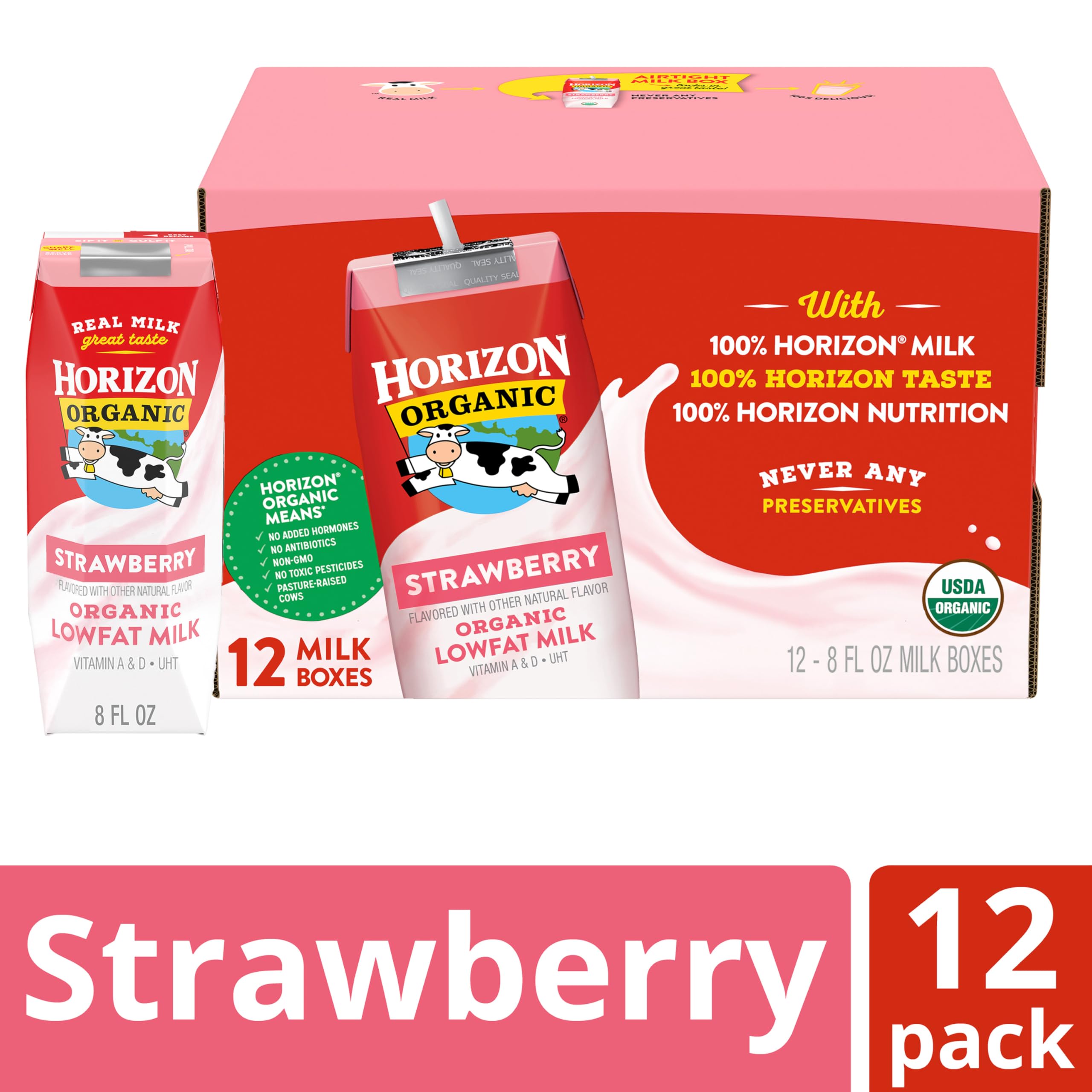 Horizon Organic comparación de tamaño para llevar en mochila
