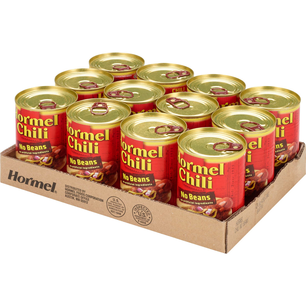 Hormel Chili porción servida en plato lista para acompañar comidas familiares