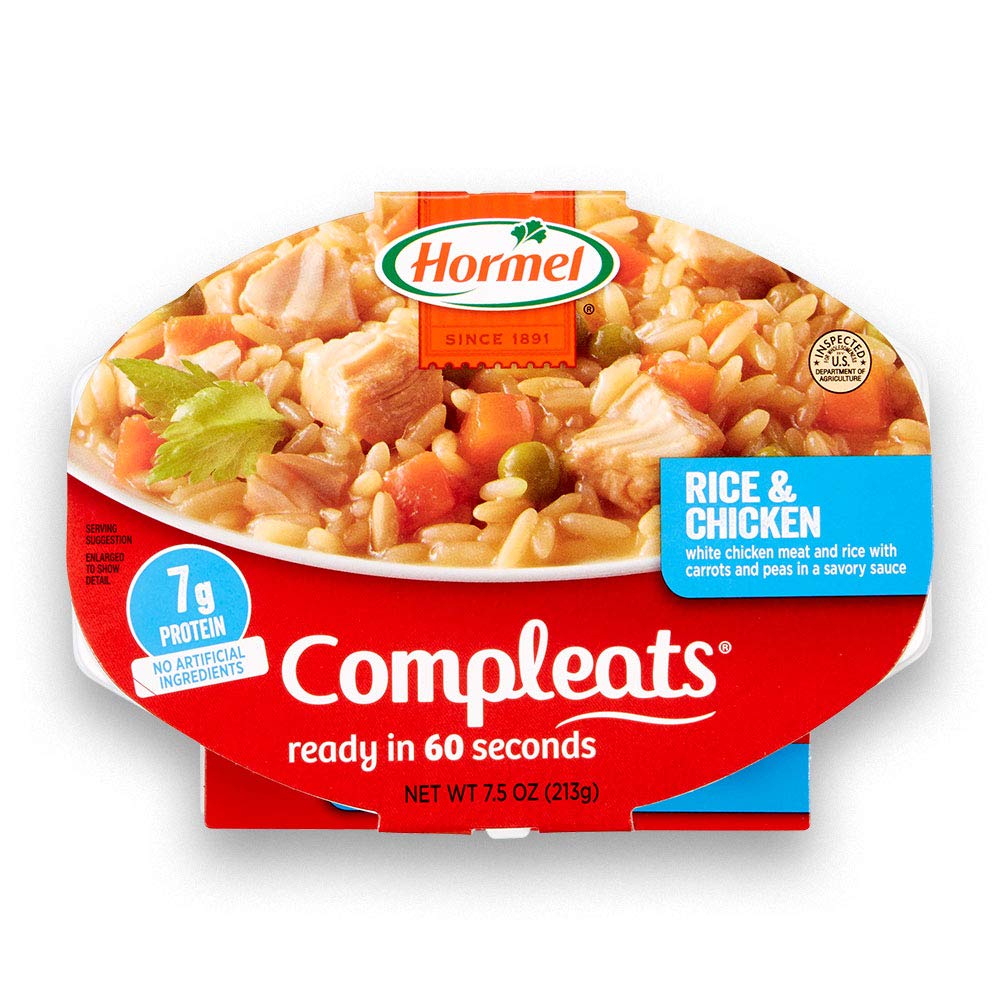 HORMEL COMPLEATS vista frontal de la bandeja lista para microondas y compra rápida