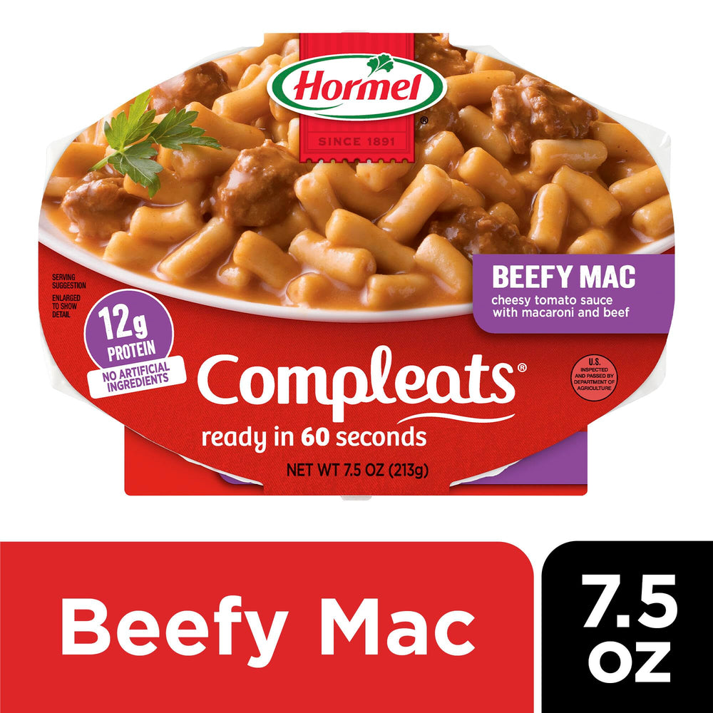 Detalle de los trozos de carne HORMEL COMPLEATS aportando proteína y textura a la receta
