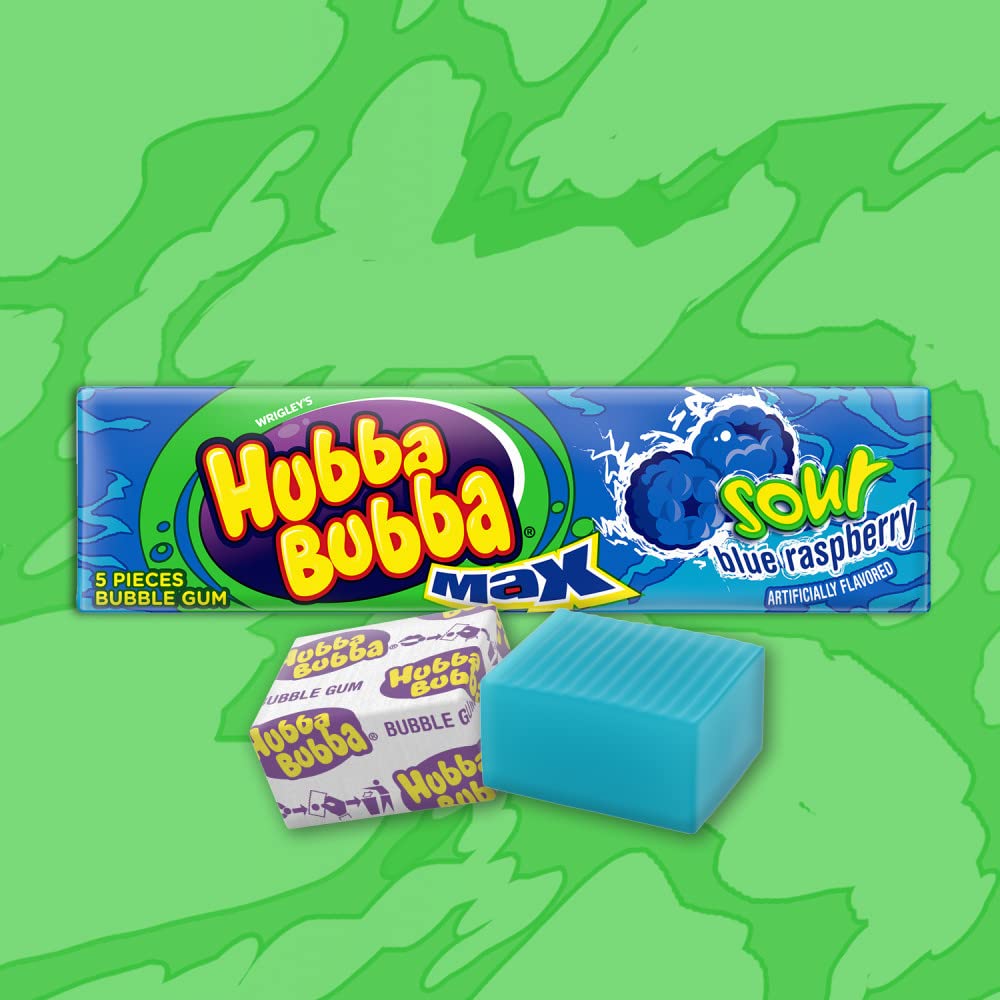 Hubba Bubba textura del chicle mostrando elasticidad para burbujas
