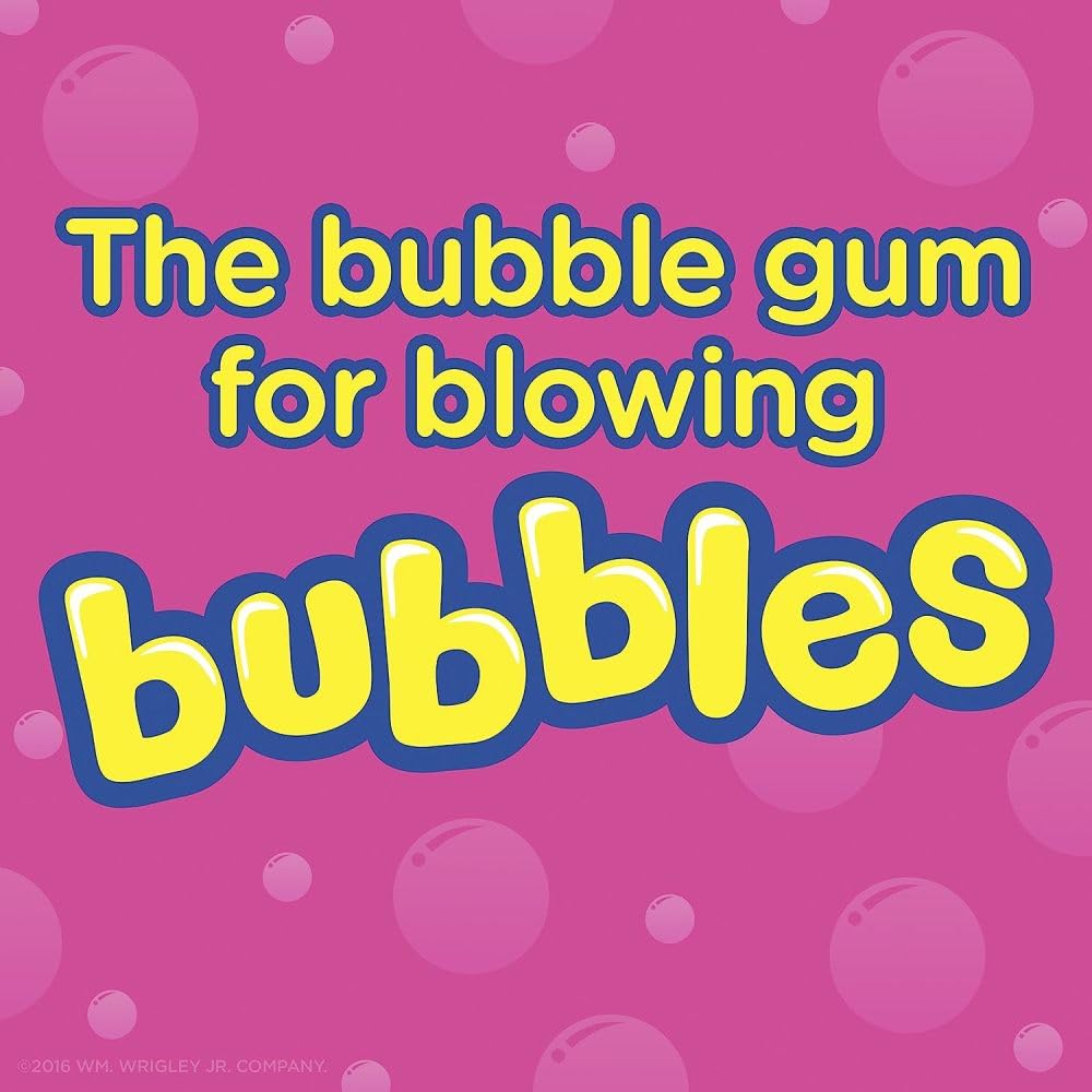 Comparación de tamaño Hubba Bubba con una moneda para escala